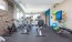 Fitness center with workout and yoga equipment